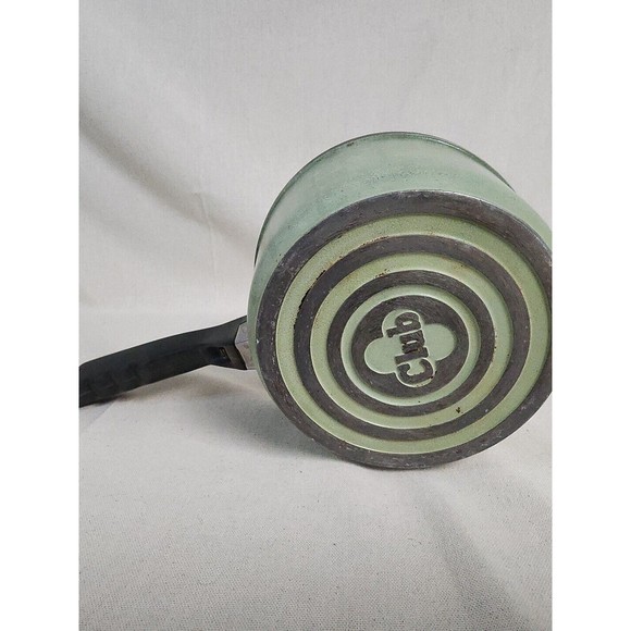 1.5 qt Vintage Club Sauce pan Aluminum Avocado Green 1-1/2 Quart Pot with Lid - Picture 11 of 11